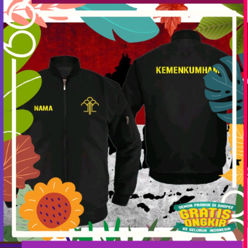 jaket bomber kemenkumham full bordir jaket kemenkumham jaket bomber kumham jaket kumham / navy dark 