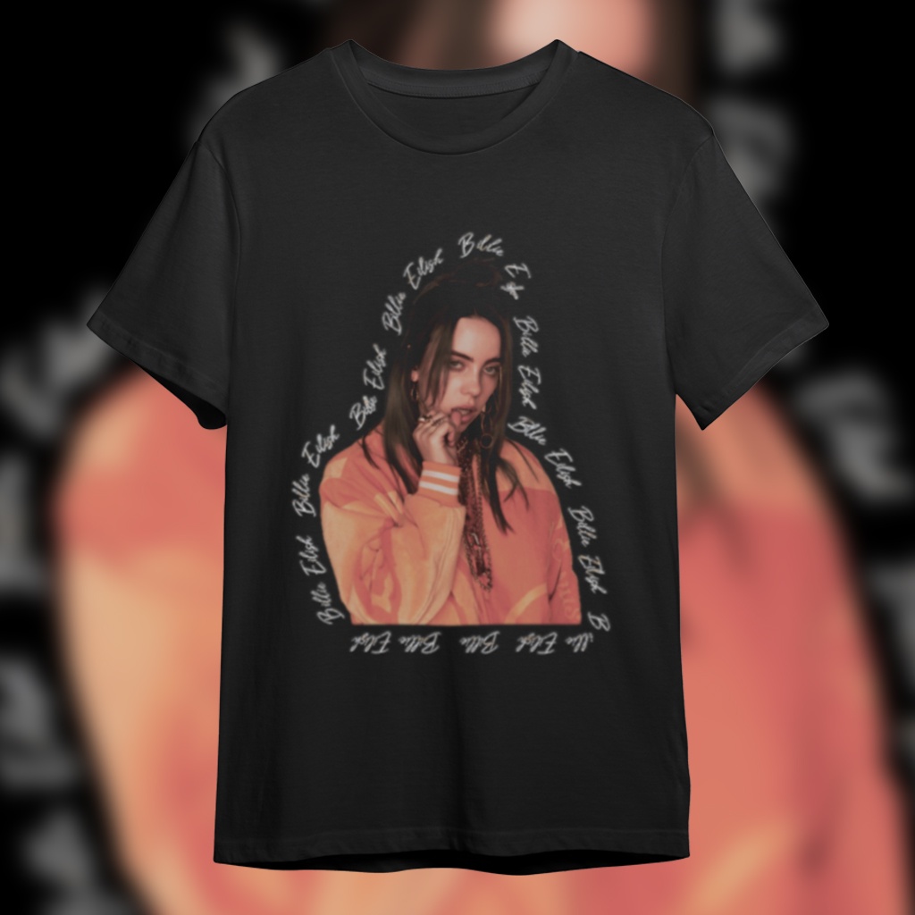 KAOS - BILLIE EILISH / T-SHIRT BILLIE EILISH  / BILLIE EILISH  BOOTLEG T-SHIRT VINTAGE STYLE / VINTA