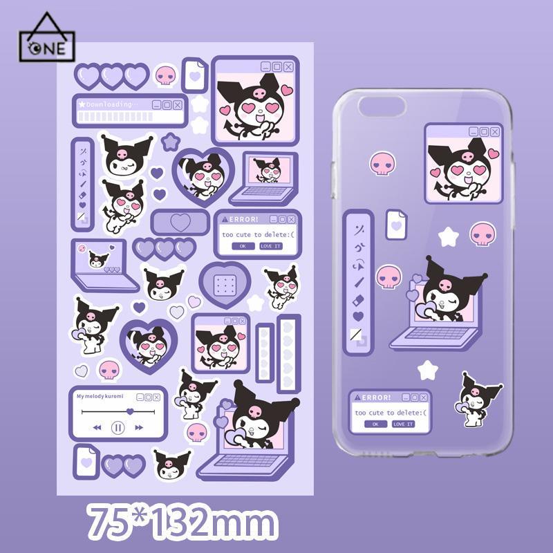 COD❤️stiker sanrio lucu kuromi steve sparkling cinnamoroll stikers jurnal toploader deco material sticker-A.one