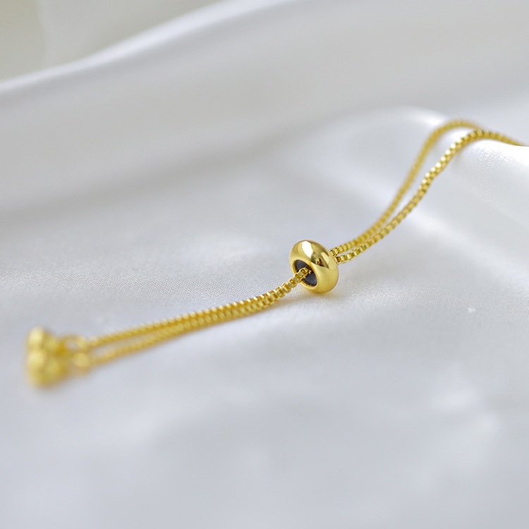 YEEZII Gelang Permata Tulip Gelang Rantai Gold Pull Adjustable Untuk Aksesoris Perhiasan Wanita