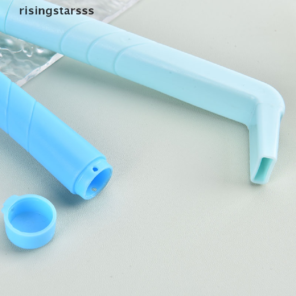 Rsid Span-new Anti Hiccup Artefak Hiccup Stop L Shaped Sedotan Anak Dan Dewasa Reusable Jelly