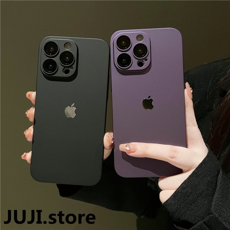 IPHONE Casing Matte Ultra Tipis Mewah Untuk Iphone14 13 12 Pro Max14 plus Ring Pelindung Kamera Kaca Hard Cover