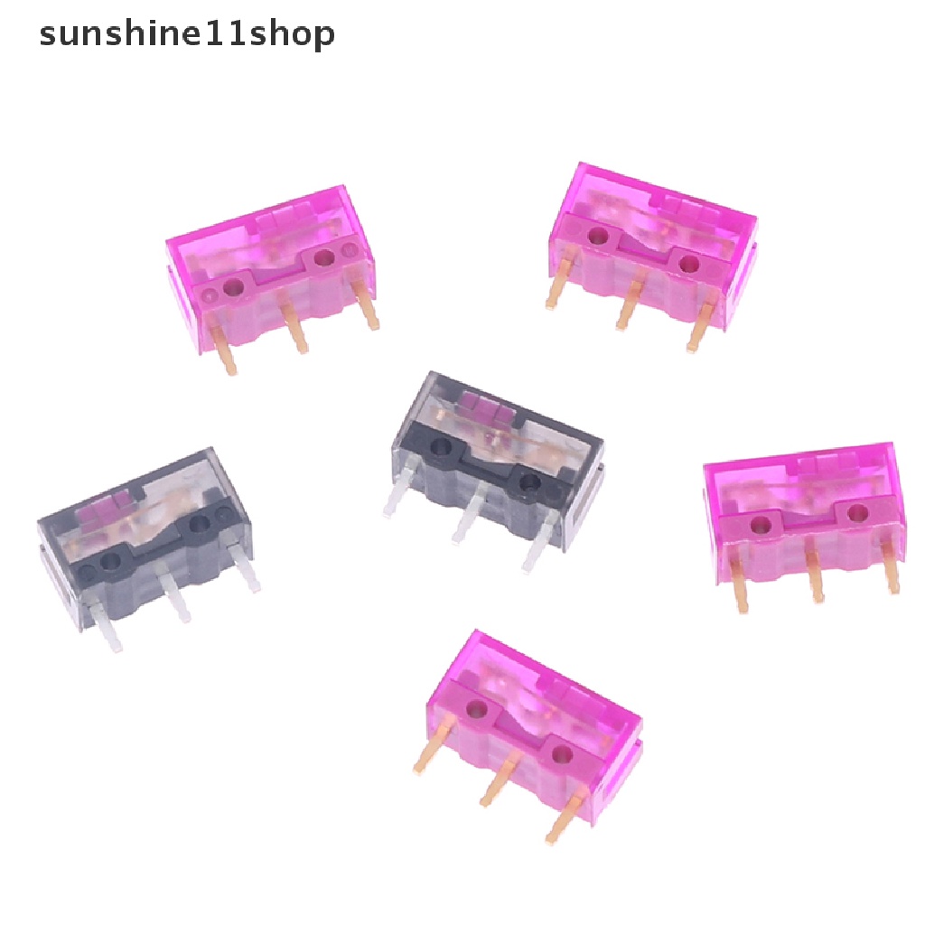 Sho 2pcs Saklar Mikro Tikus Anti Debu 3Pin Gold Contactor 150juta Klik Hidup N