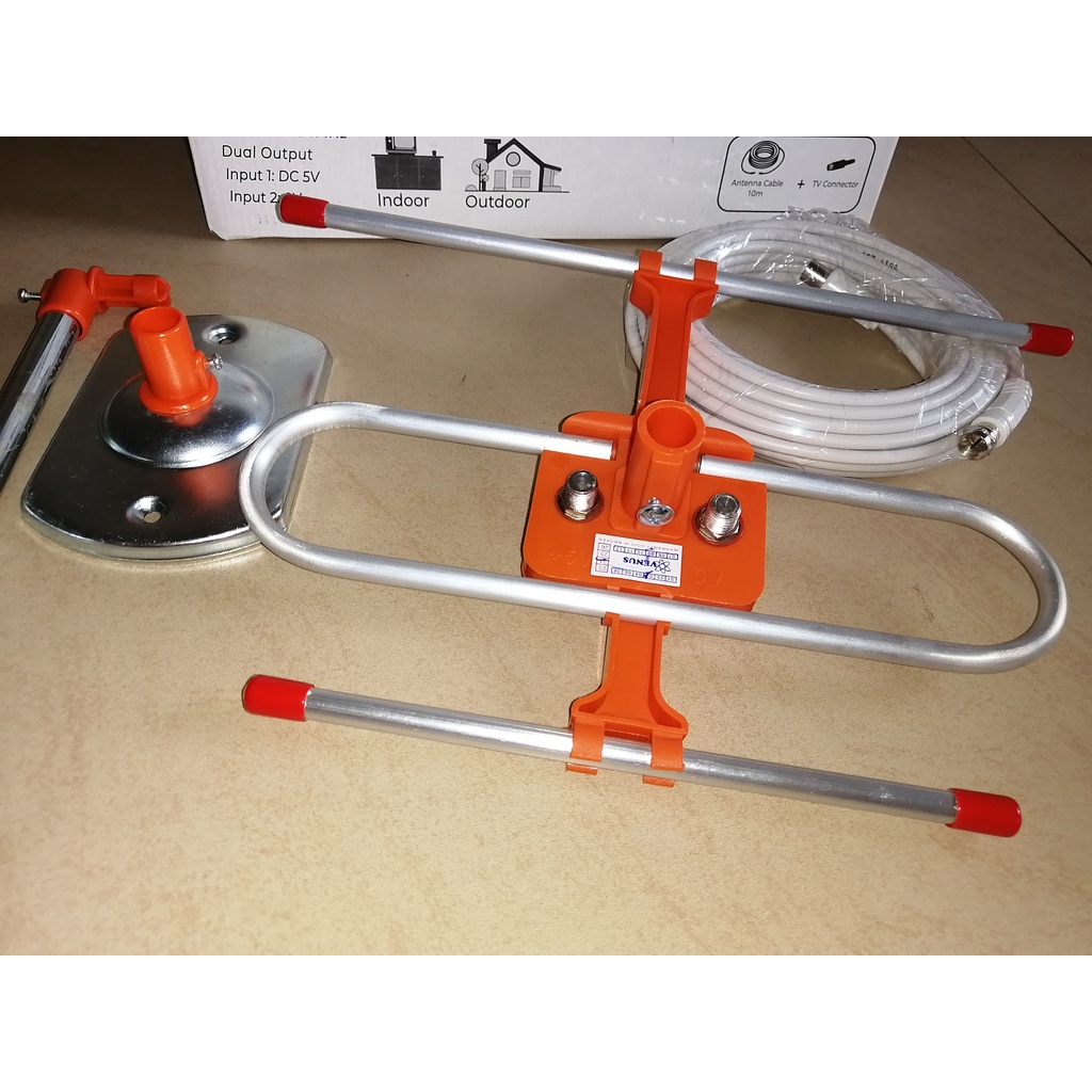 Antena TV Digital Indoor Outdoor Venus Cabai Rawit  2 Output
