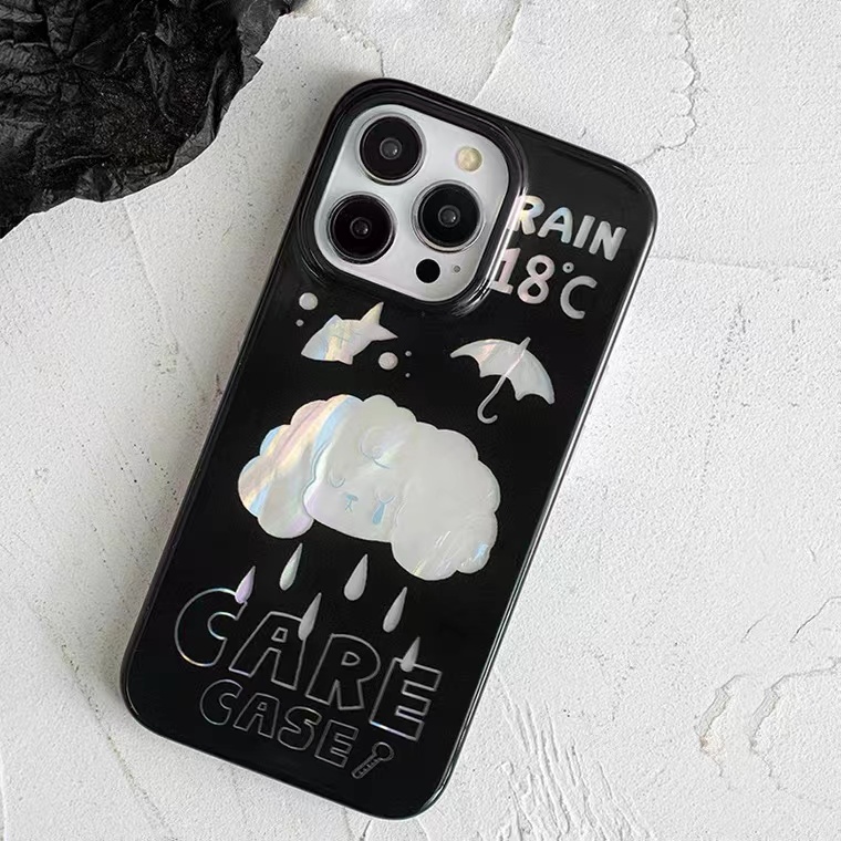 IPHONE Ins Crying Dog Cocok Untuk Iphone14 14pro 14plus 13 13mini 13pro 13prm iPhone12 7Plus 8Plus Xr XS 13 12mini Pro Max Empat Sudut Casing Ponsel Tahan Guncangan