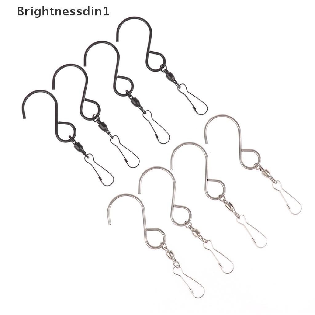 [Brightnessdin1] 10pcs Klip Kait Putar Untuk Menggantung Angin Spinner Lonceng Angin Pajangan Kait S Butik