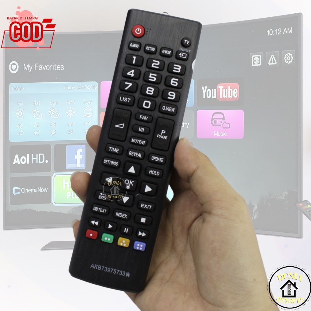 Remot Remote TV LG LCD LED AKB73975733 tanpa setting