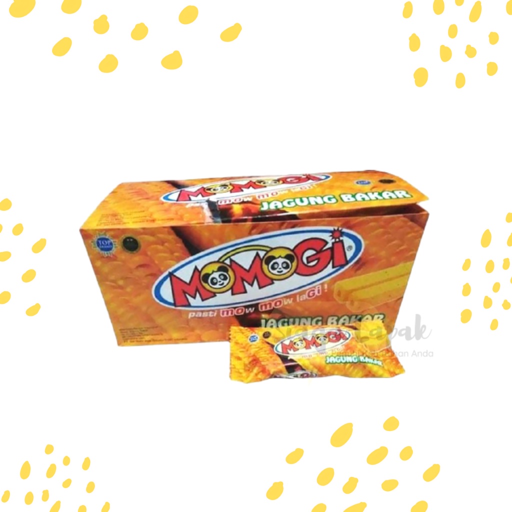 Momogi Snack Coklat/Keju/Jagung Bakar/Cappucino/Tutti Fruti isi 20pc