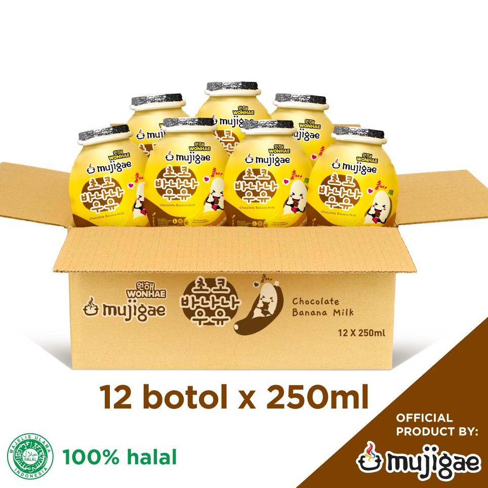 

❃ PAKET ISI 12 - Mujigae Banana Milk Chocolate 250 mL ✩