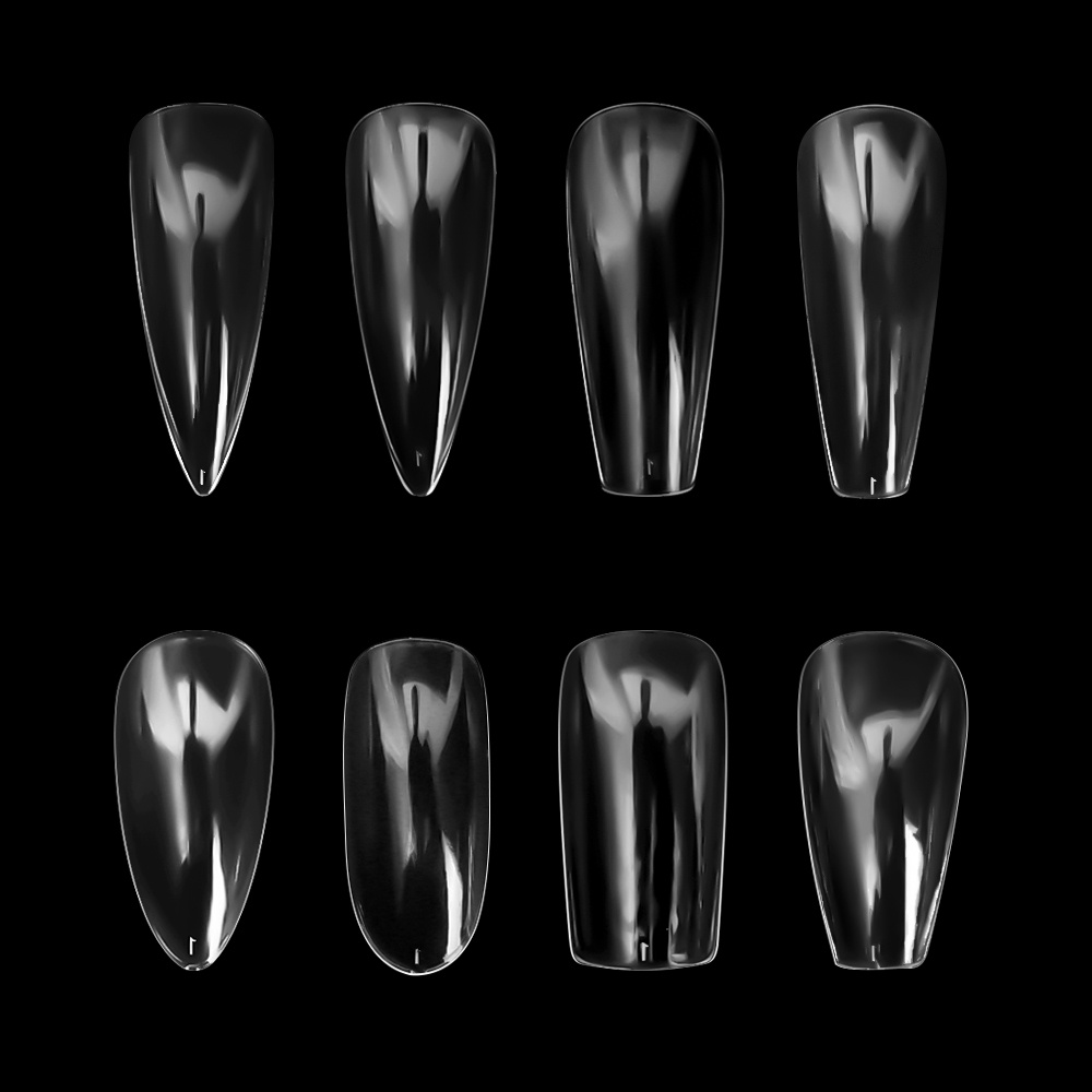 Transparan Ultra-Tipis Art Nail Sheets/Full Set Ujung Kuku Kuku Palsu UV Gel Polishing Manicure Tools