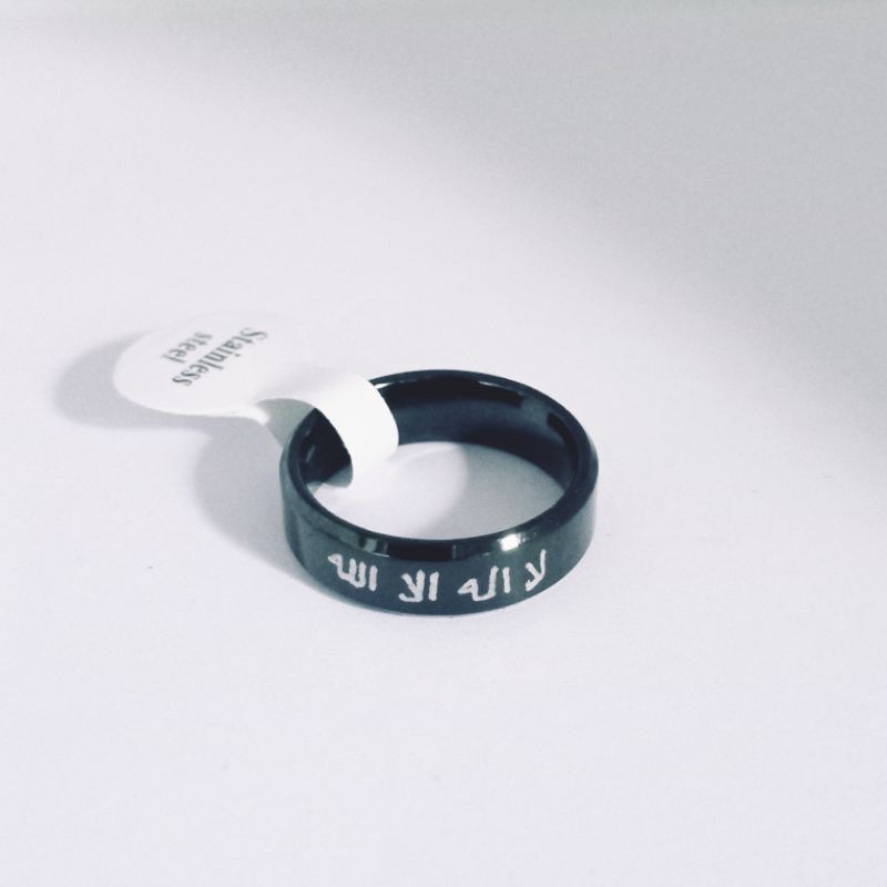 Cincin Couple Bisa Diukir Nama Titanium Hitam