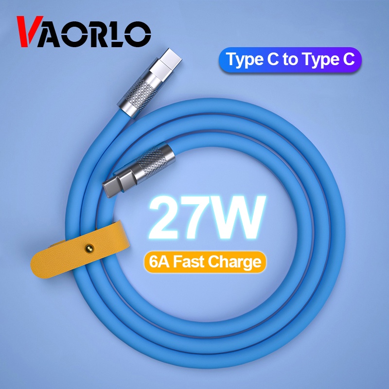 Vaorlo PD Kabel Fast Charging Type C to Type C Charger Tipe C Ke Kabel Cas Petir