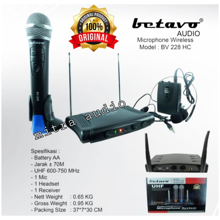 Mic wireless Betavo bv 228hc / bv 228 hc Original