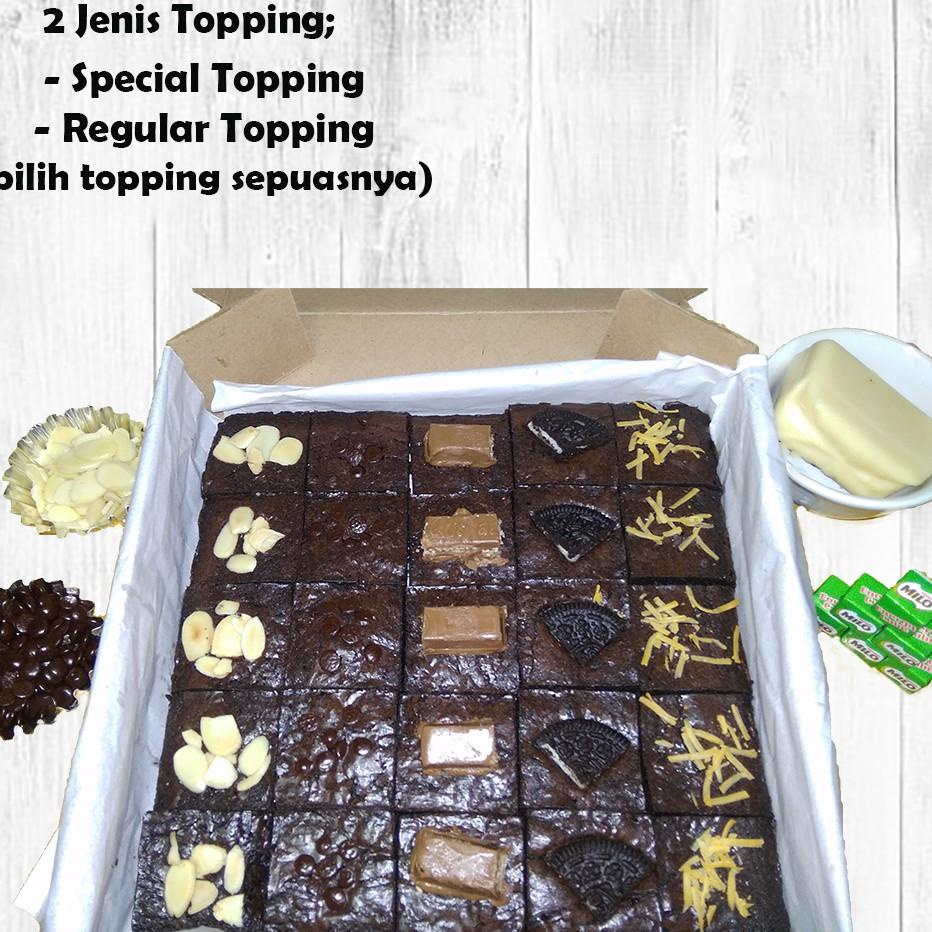 

♪ Fudgy Brownies Panggang Sekat ( free request notes ) / Size 20x20 cm / 25 Slices ☼