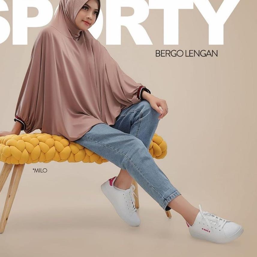 ✸ kerudung lengan azizah/ jilbab lengan/ bergo lengan/ hijab lengan / jilbab syari bahan Jersey zoya