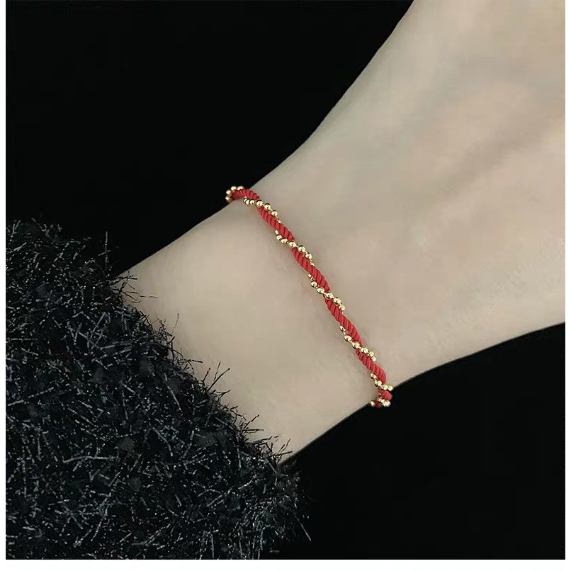 Gelang Tangan Titanium Steel 316l Lapis Rose Gold 18k Anti Air Untuk Wanita