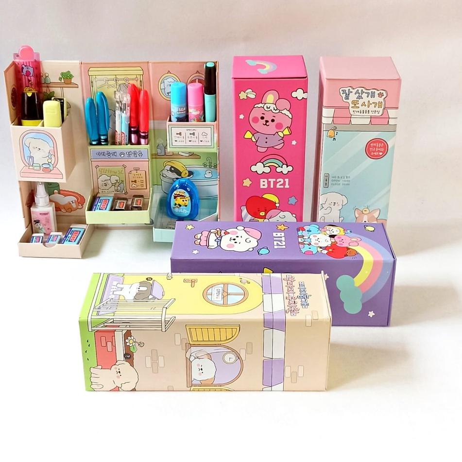 

New Limited BOS Kotak Pensil Karton Rak Berdiri Tingkat/Pencil Case/Pencil Box