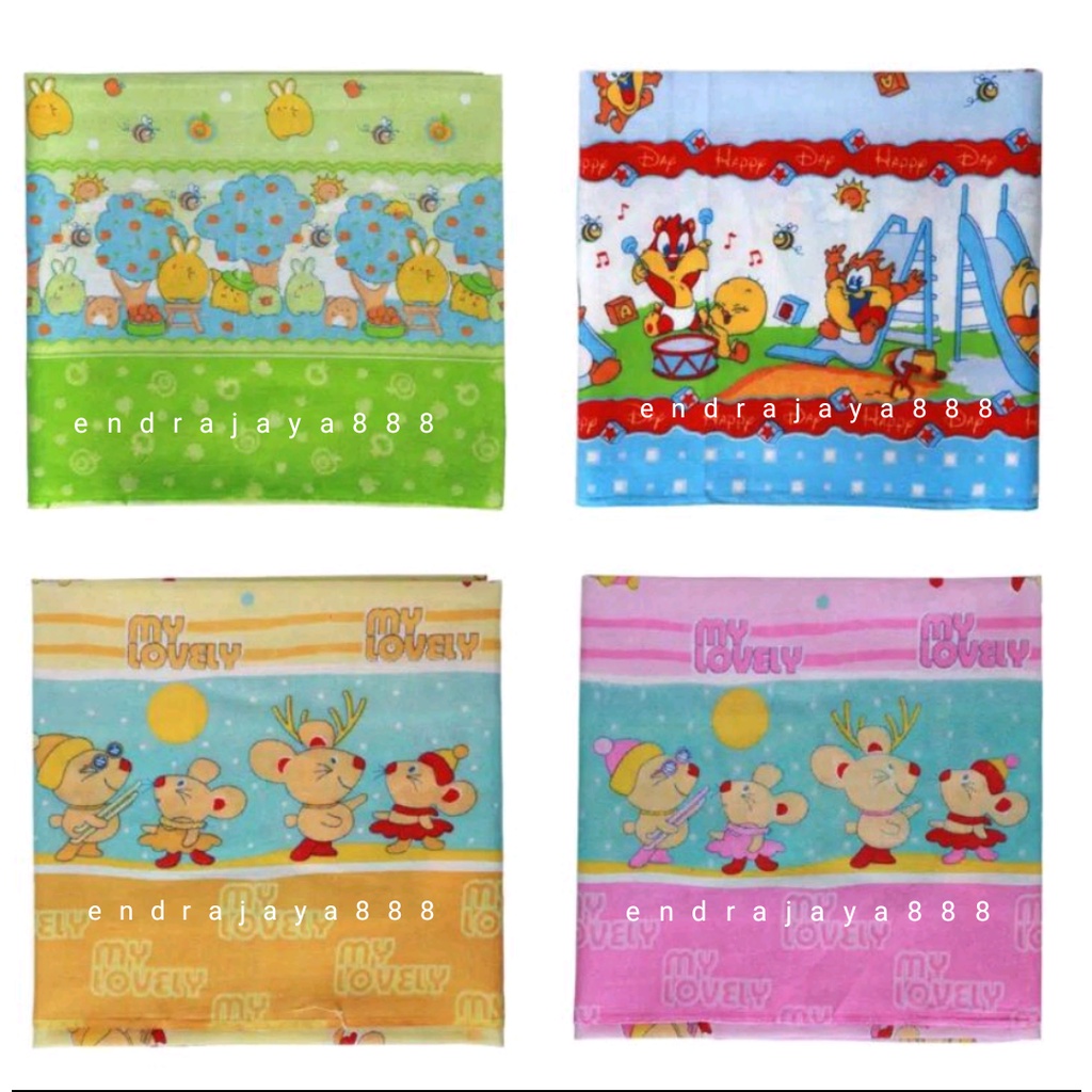 1/2 Lusin BEDONG JUMBO 100 x 90 cm Motif Gambar Random Isi 6 Pcs Katun Flanel Super Jumbo Kotak Gedong Newborn