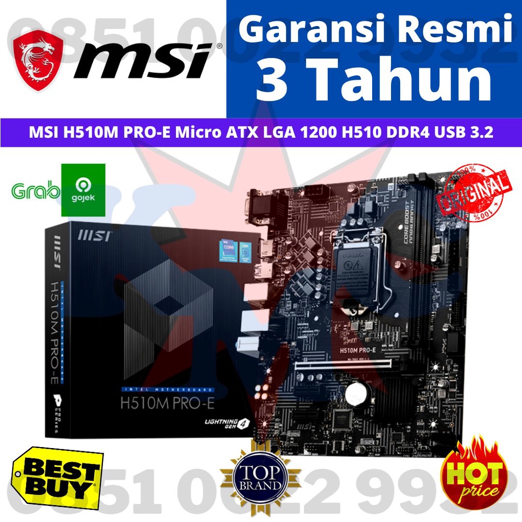 Motherboard MSI H510M PRO E Micro ATX LGA 1200 H510 DDR4 USB 3.2