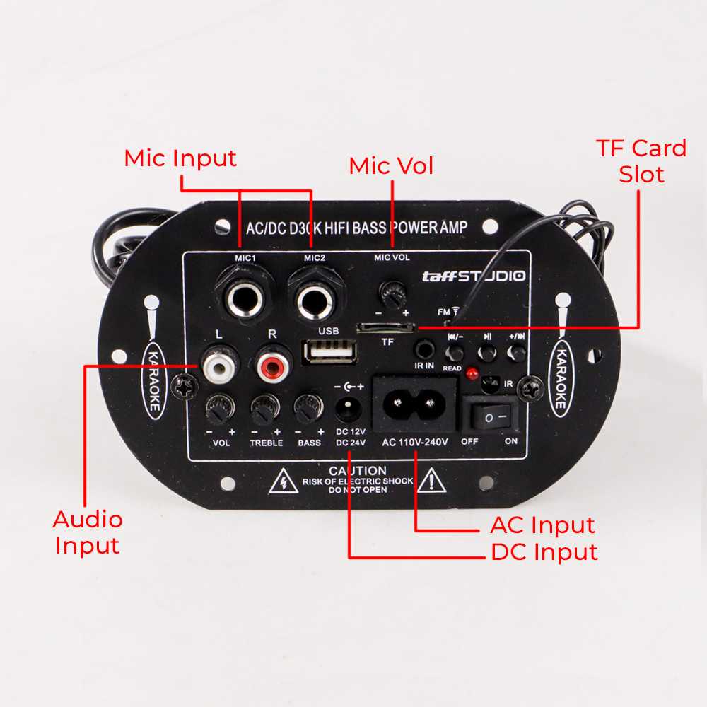 Amplifier Bluetooth Subwoofer Mini Rakitan Amplifier Mobil Rumah Karaoke Board Audio Bluetooth Subwoofer DIY 35W TaffSTUDIO