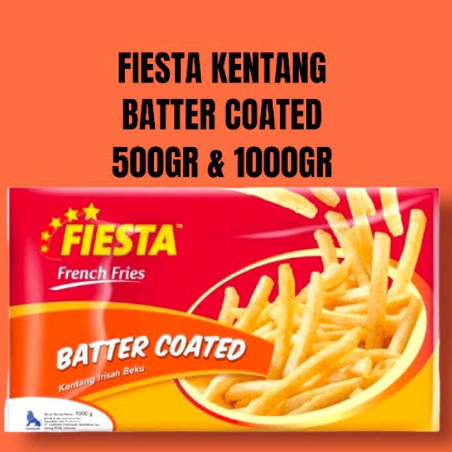 

Fiesta Kentang Batter Coated / Kentang Keju 500gr / 1000gr French Fries