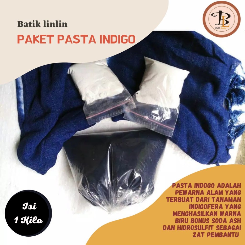 PASTA INDIGOFERA GRATIS HIDROSULFITDAN SODA ABU 1KG