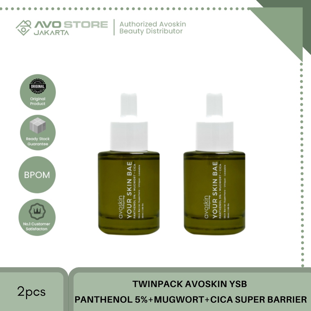 TWIN PACK Avoskin Your Skin Bae Panthenol 5% + Mugwort + Cica Barrier Hero Serum