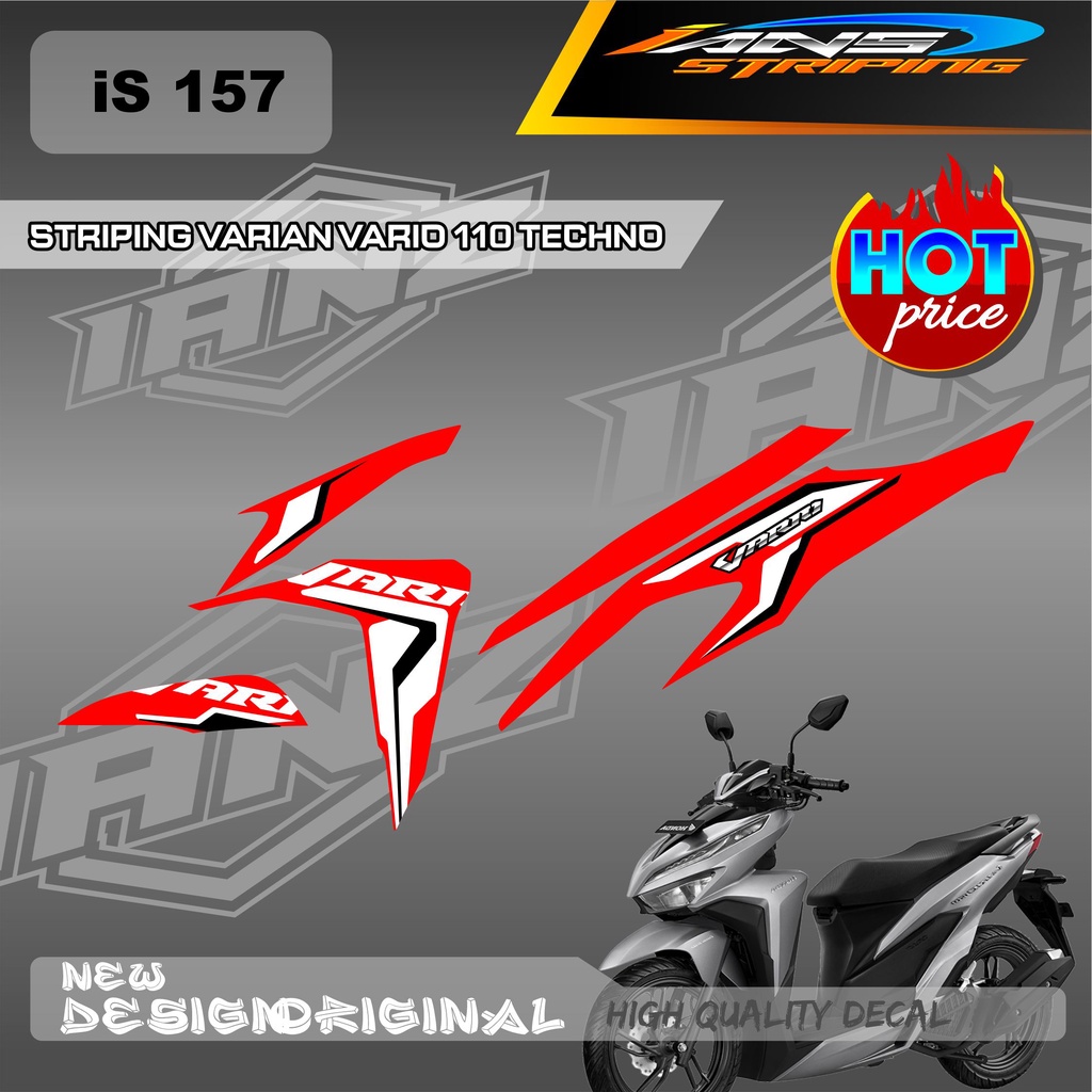 TERBARU DECAL STRIPING LIST VARIO TECHNO 110 OLD / HONDA VARIO TECHNO 110 MENGGUNKAN BAHAN BERKUALITAS /  TIDAK MUDAH PUDAR / DECAL KERETA VARIO TECHNO  IS157