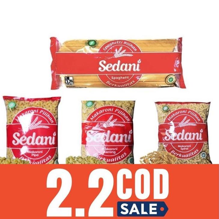 

Terlaris Sedani Mie Pasta Spaghetti Lidi 1 Kg, Kerang, Spiral & Fusilli , Pipa | Packing Aman |