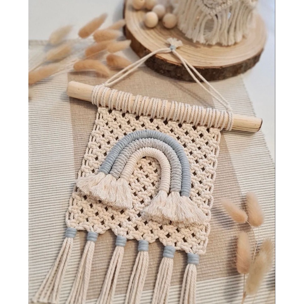 macrame pelangi hiasan dinding dekorasi ruangan dekorasi gantung