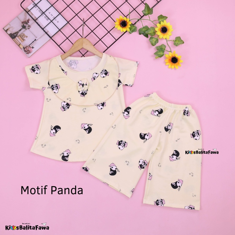 [MOTIF] Set Kylie Anak uk 1-4 Tahun / Setelan Atasan Bawahan Kulot Perempuan Baju Perempuan Import