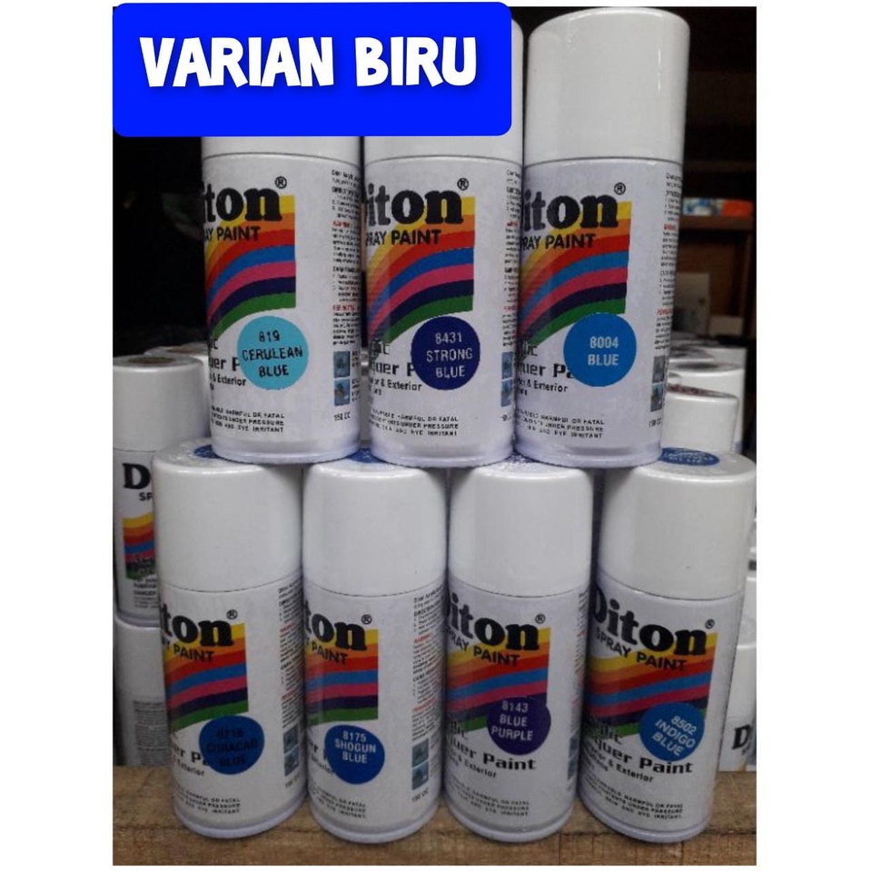 pilok pilox cat semprot diton biru laut biru tua biru muda biru stabilo biru ungu putih pernis 150cc