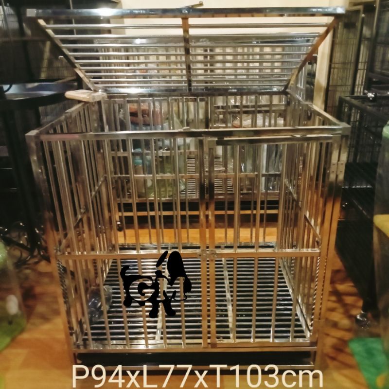 Dog Cage Medium Kandang Anjing Stainless