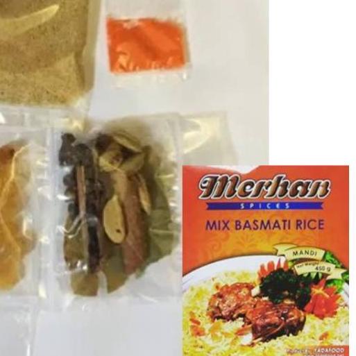 

♝ MERHAN Paket Nasi Mandhi (BERAS BASMATI+BUMBU). Enak & praktis ➸