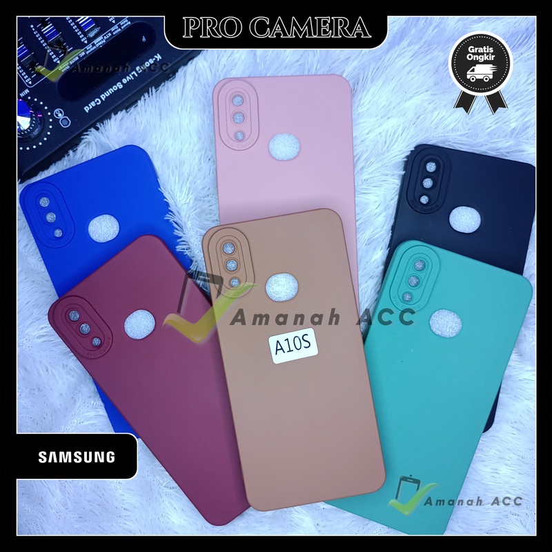 Softcase Pro Camera SAMSUNG A10S Case Macaron Full Color Terbaru