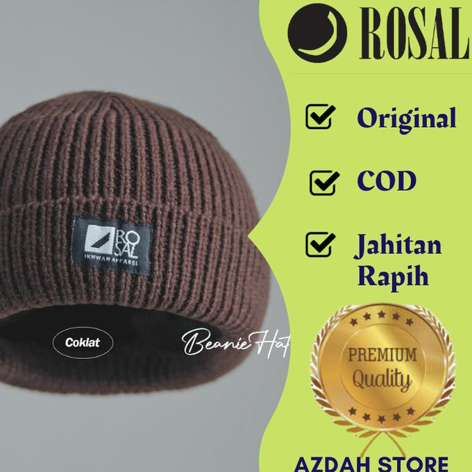 Kopiah Peci Songkok Rosal Peci Beanie Cap - Topi Kupluk Beanie Rajut