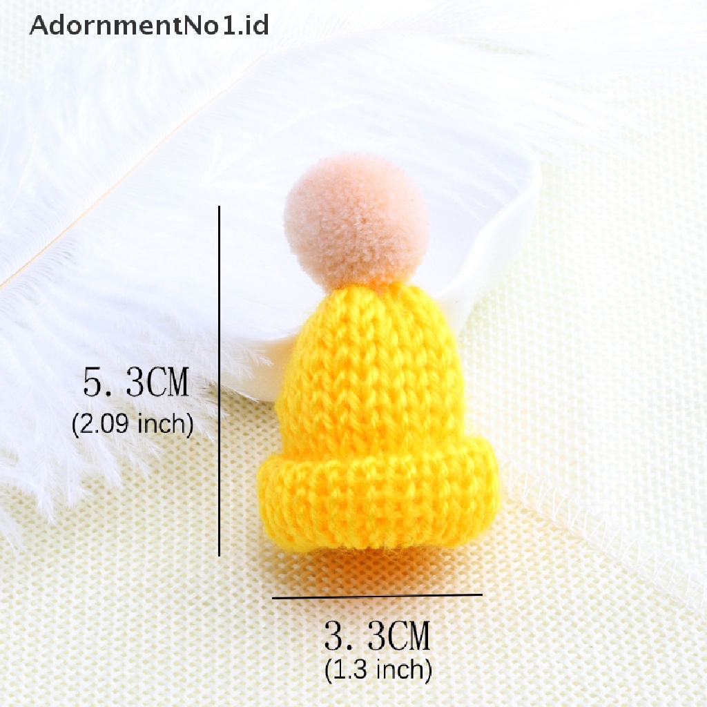 [AdornmentNo1] Kreatif Lucu Warna-Warni Mini Topi Rajut Bros Hairball Hias Hadiah Natal Tahun Baru Sweater Jaket Kerah Korsase Pin Lencana Perhiasan Accessorie [ID]