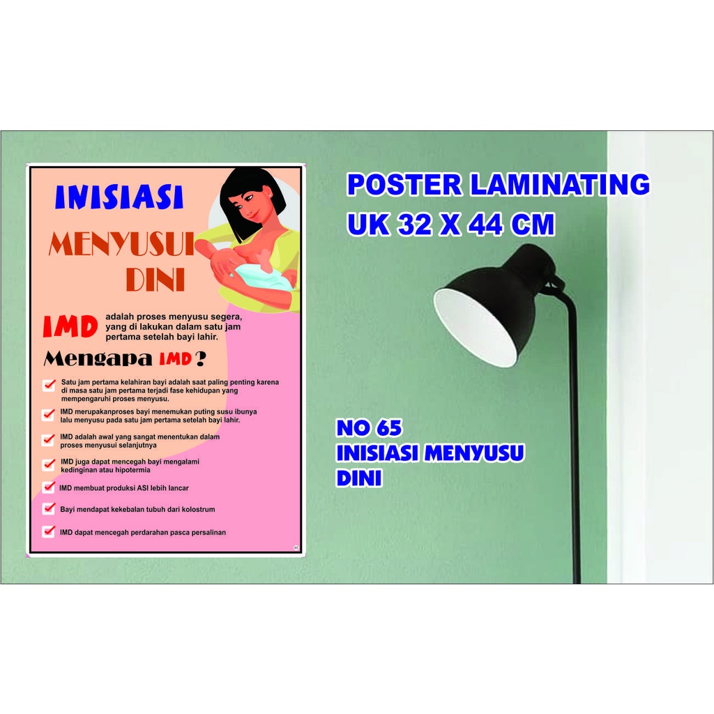 POSTER DINDING KESEHATAN NO 65 IMD LAMINATING