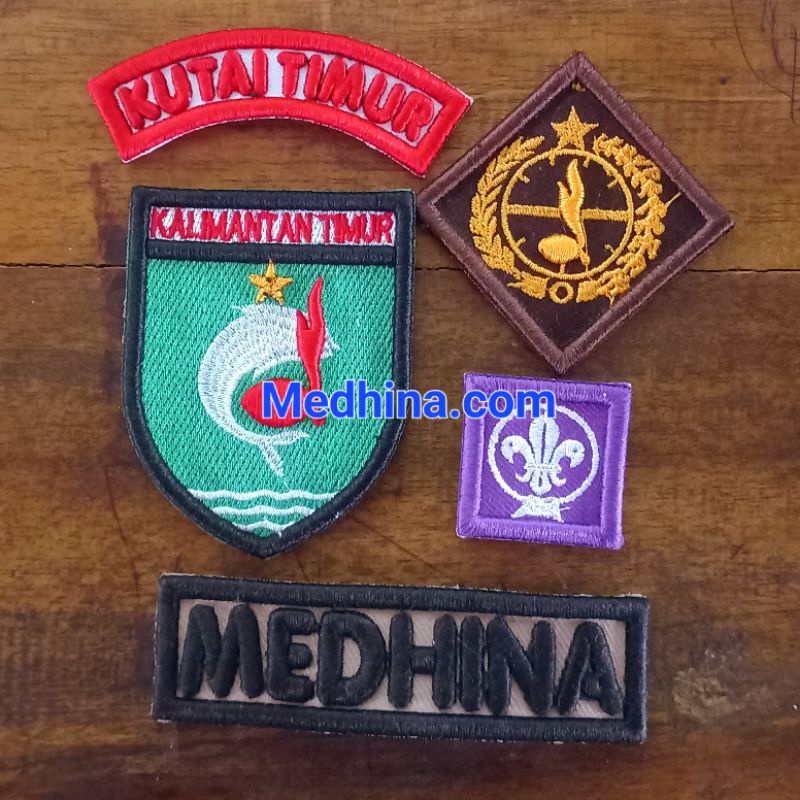 Atribut Pramuka Kwarda Kalimantan Timur Bordir Timbul