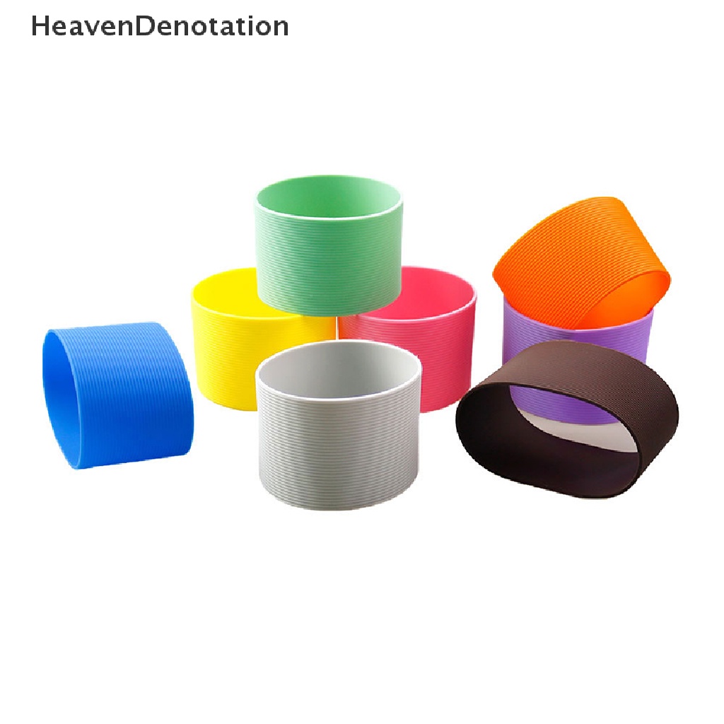 [HeavenDenotation] Silicone Cup Sleeve Bottle Non-slip Gelas Botol Penutup Mug Keramik Bungkus Kopi HDV