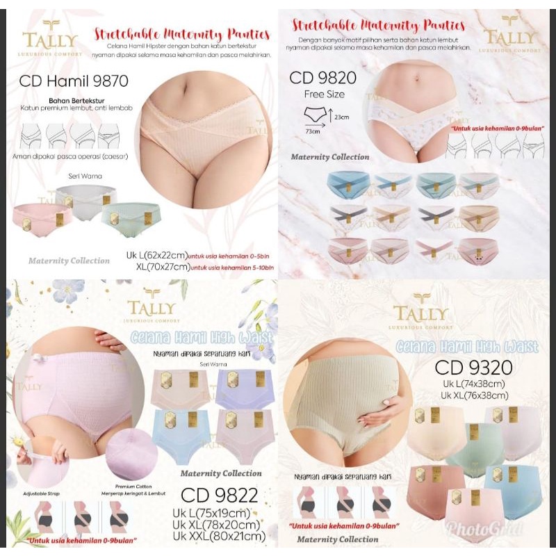 Tally CD Hamil Premium Cotton / Panties dan High waist