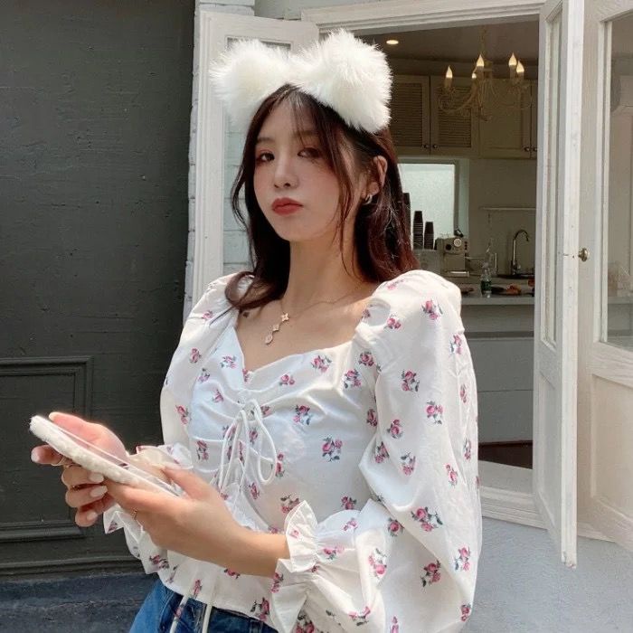 BEFAST - ZFS OOTD Wanita Sabrina KINAN / LONGROSE SABRINA / Atasan Wanita Lengan Panjang / Fashion kekinian Remaja ABG Trendy / Blouse Sabrina Motif Bunga / OOTD Ala Style Wanita Korean / Blouse Sabrina Terlaris