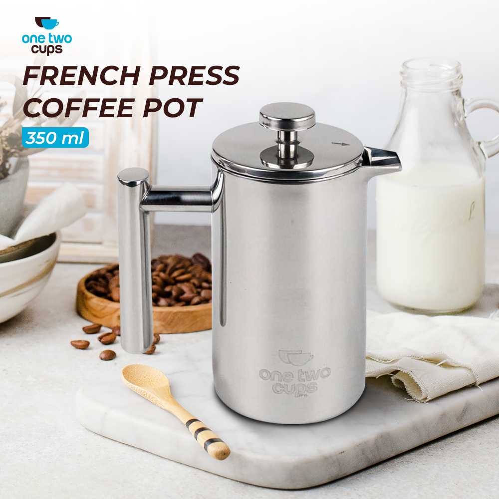 (BISA COD) FTIHSHP  French Press Coffee Maker Pot Stainless Steel - FP1L