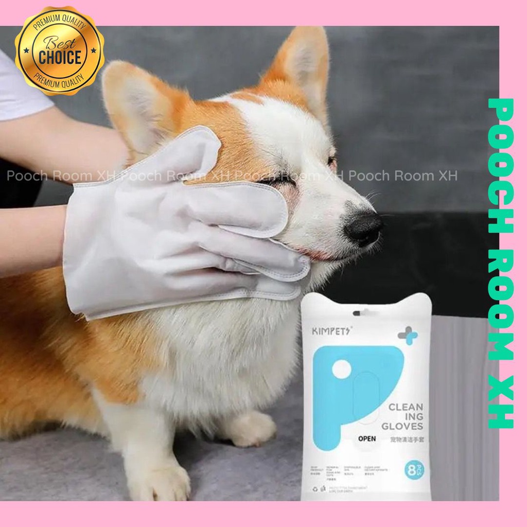 Pet Cleaning Gloves for Body Wipes/ Pet Gloves / Glove Grooming Hewan
