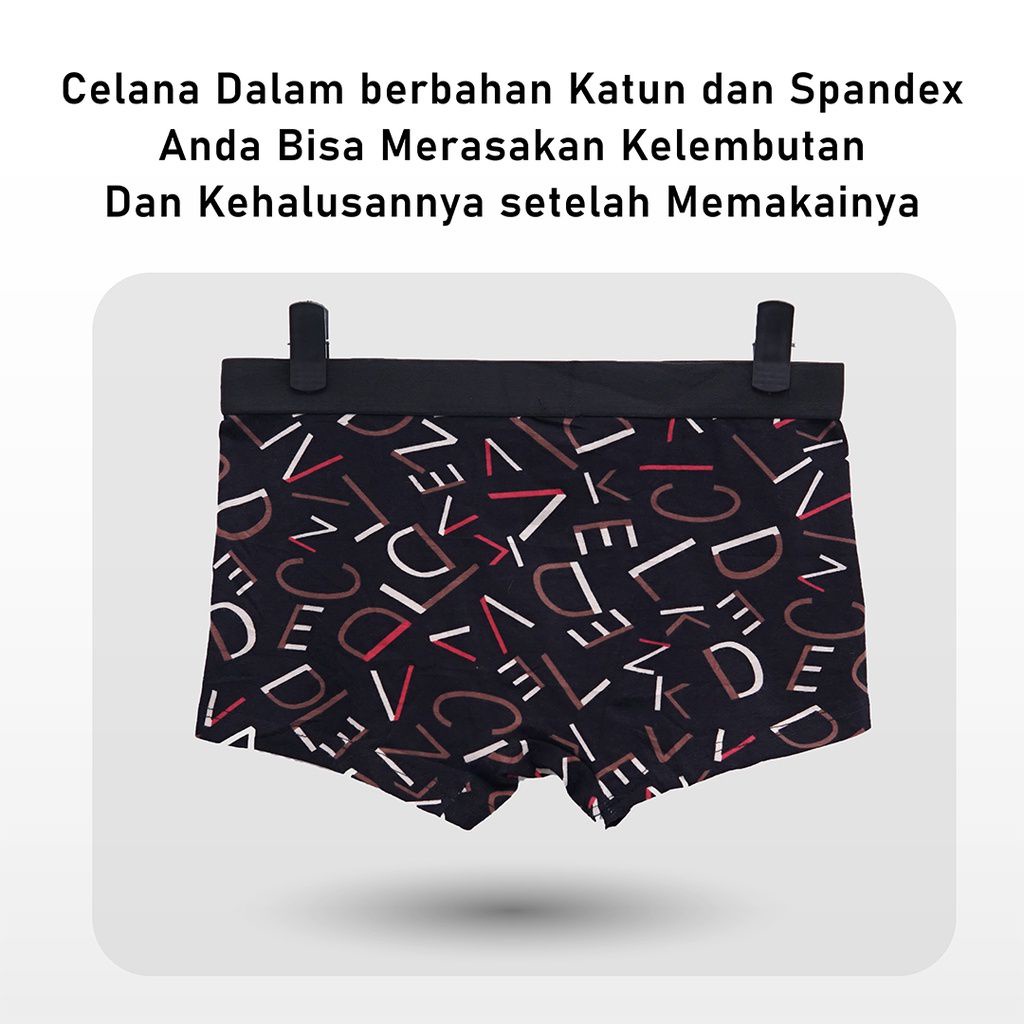 ask.id Celana Dalam Pria Boxer Bahan Kain Modal Berkualitas Harga Cd Murah [1pcs] CD70