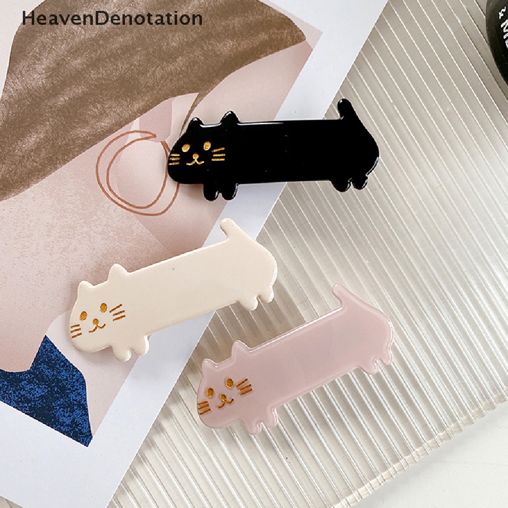 [HeavenDenotation] Pin Rambut Kucing Kartun Lucu Untuk Wanita Gadis Pesta Hair Clip Pins Aksesoris Rambut HDV