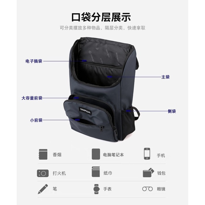 TAS RANSEL PRIA / BACKPACK KOREA / TAS KULIAH / TAS KERJA / TAS PUNGGUNG TAS LAPTOP