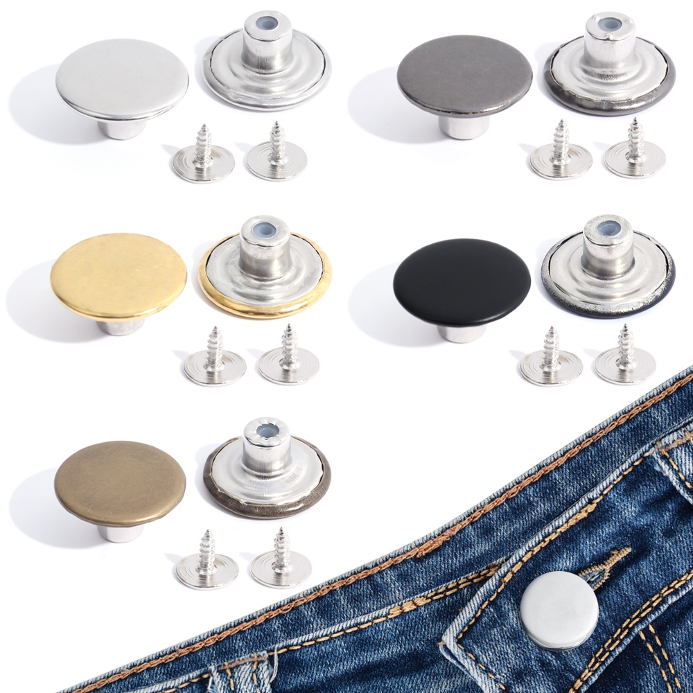 [Wholesale Prices] [Featured] Removable Coat Skirt Decor Snap Trendy Universal Clothing Fastener Pant Waistline Loose Adjust Spring Buckle Perfect Fit No Sewing Nail Button