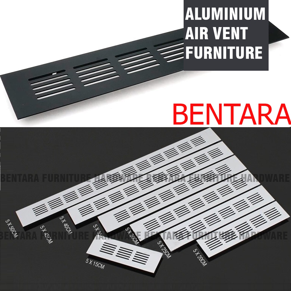 5 x 15 Cm Lubang Hawa 50 x 150 MM - Furniture Air Vent Alu Ventilasi Persegi Alumunium