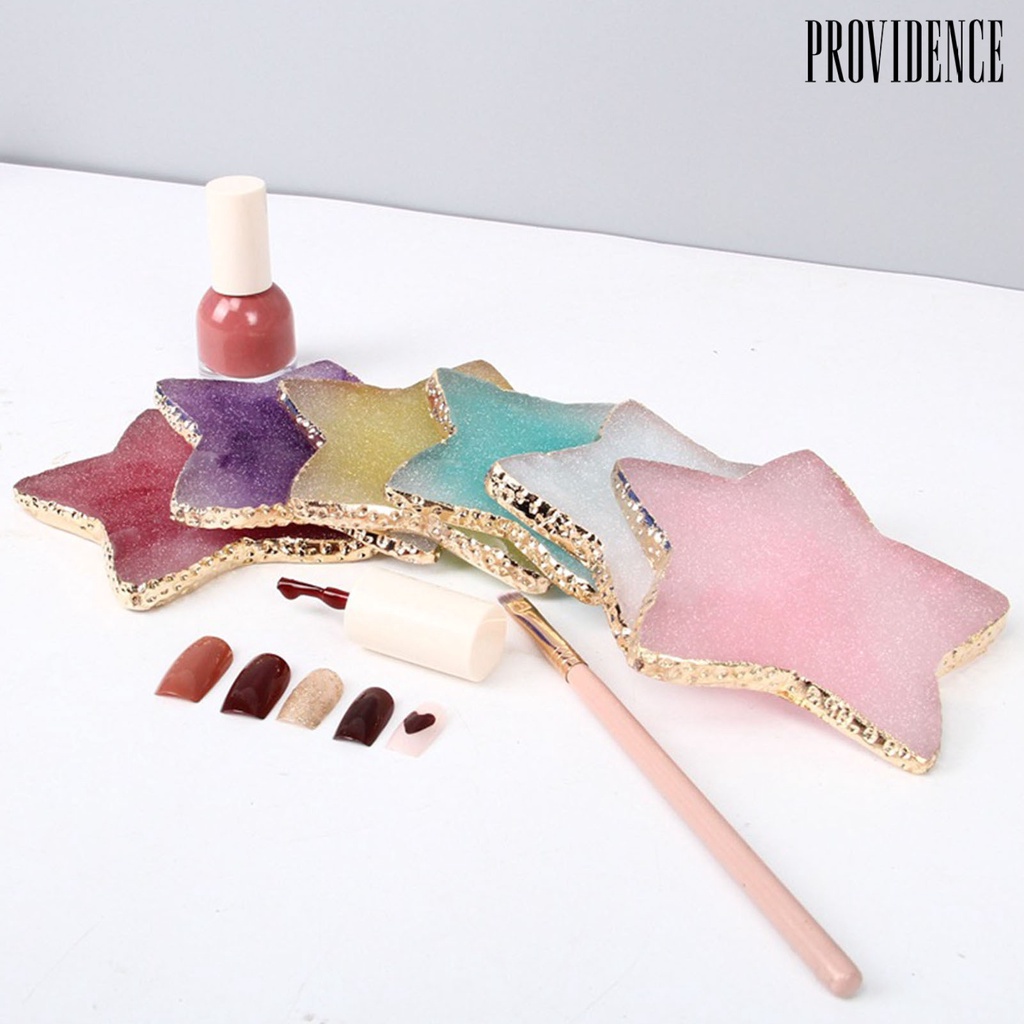 Providence Papan Pajangan Kuku Golden Rim Permukaan Halus Mixing Colour Menebal Gaya Jepang Pentagram Onyx-Pola Manicure Palette Female Supply